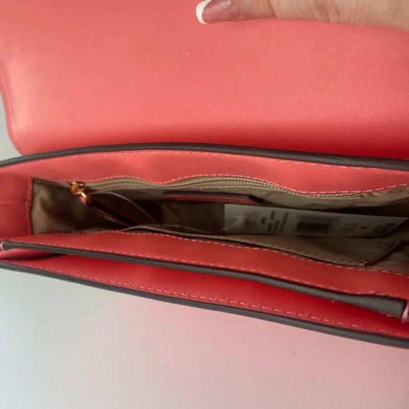 Michael Kors Carmen Medium Convertible Shoulder Bag Grapefruit - Picture 11 of 14